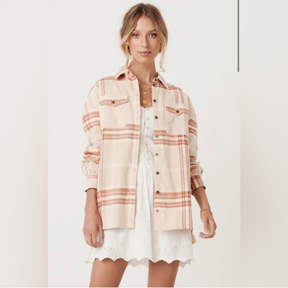 Spell Tops - Spell And The Gypsy Basecamp Flannel Musk Long Sleeve Button Shirt Large